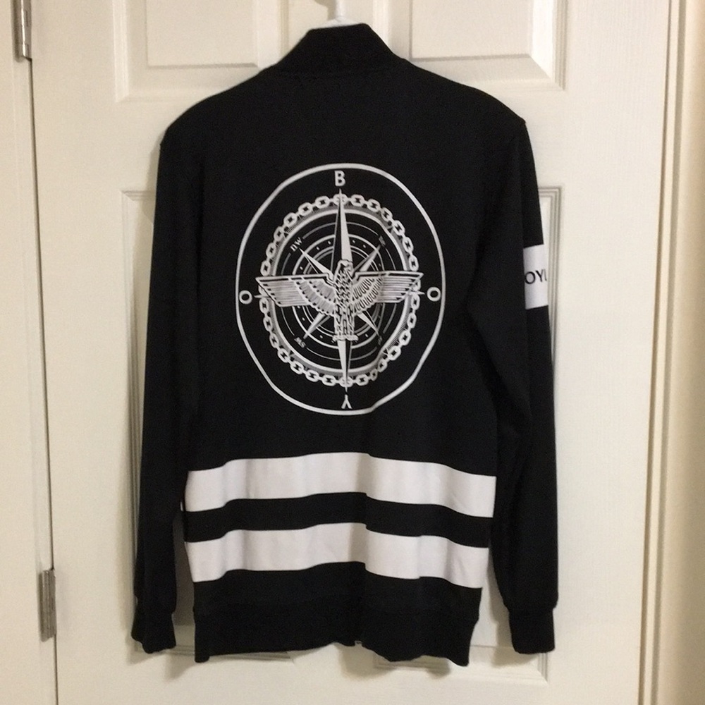 Boy London Black and White Zip-Up Jacket Size M